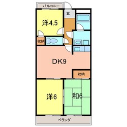 サンパル戸崎の物件間取画像